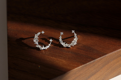 Sailor Moon Zircon Earrings - Moon Studs