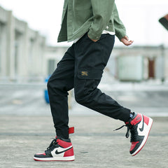 Men's Casual Loose Fit Tapered Cargo Pants