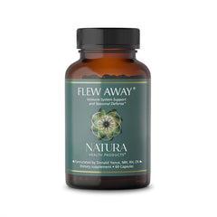 Natura Health Products Flew Away Supplement - Immune System Support & Seasonal Defense - Featuring Ginger Elderberry Propolis and Eucalyptus (60 Capsules)