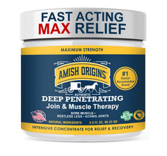 Amish Origins Pain Relief Ointment 3.5 oz Maximum Strength All Natural Discomfort Reliever for Joint Muscle Knee Back Neuropathy