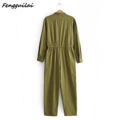 2021 Autumn Vintage Cotton Linen Loose Dungarees Jumpsuit