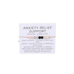 COLORFUL BLING Natural Healing Stone Quartz Crystal Bead Bracelet with Meaningful Card for Women Men Spiritual Anxiety Reiki Chakra Bracelets Protection Jewelry-support