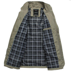 Men's Polyester Trench Coat, Slim Fit, Big Size