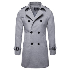 Men's Long Wool Blend Coat - Plus Size Overcoat