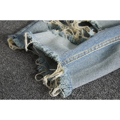 Men's Ripped Hip Hop Denim Shorts for Summer Streetwear