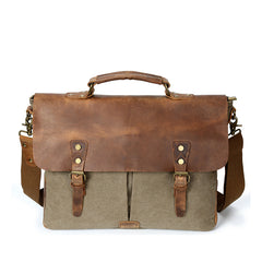 Men's Canvas Messenger Bag, Shoulder Briefcase