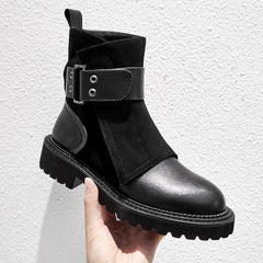 2019 Winter Fashion Minimalist Round Toe Martin Boots