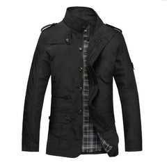 Men's Polyester Trench Coat, Slim Fit, Big Size