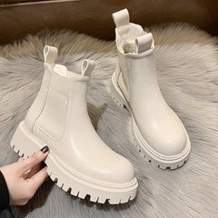 Women's Fashion Thick Heel Short Martin Boots
