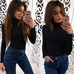 Long Sleeve Turtleneck Pullover for Women