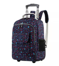 17-Inch Waterproof Rolling Backpack for Students and Travel
