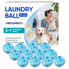 12 PCS Pet Hair Remover for Laundry Dog Hair Remover for Clothes-Dryer Balls for Pet Hair-Reusable Fur Hair Catcher Washer Machine Anti Winding Pet Hair Lint Catcher for Washing MachineBlue