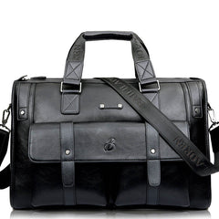 Men's British Retro Leather Computer Briefcase Bag