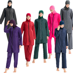 2019 Women's Lightweight Modest Swimwear Set with Hoodie