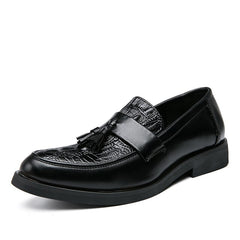 Luxury Crocodile Skin Leather Loafers for Men