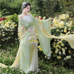 Elegant Fairy Style Women's Ancient Costume for Summer
