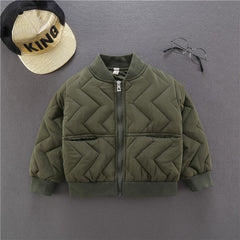 Kids' Cotton Baseball Jackets for Autumn and Winter