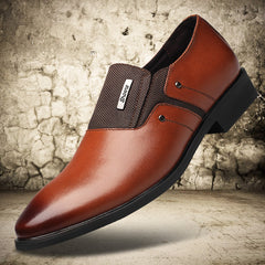 Men's Casual Leather Shoes, Pointed Business Footwear