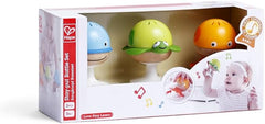 Hape Put-Stay Rattle Set | Three Sea Animal Suction Rattle Toys Baby Educational Toy Set