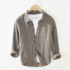 1911 High-Quality Men's Linen Long Sleeve Shirt