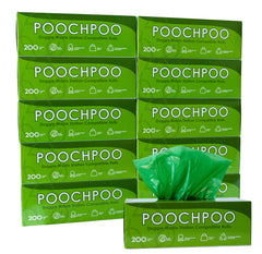 POOCHPOO Biodegradable Dog Waste Bags - 2000 Count 8" x 13" Size 8 Roll Box