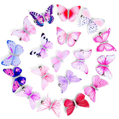 Boao 18 Pieces Butterfly Hair Clips Glitter Barrettes Butterfly Snap Clips for Teens Women Hair Accessories(Chic)