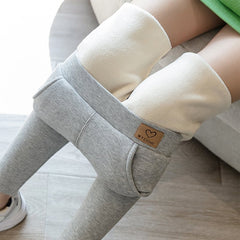 Plus Size Solid Grey Stretch Pocket Leggings