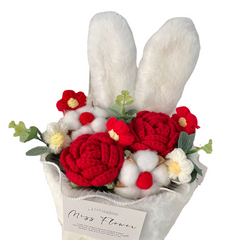 Rabbit Ear Bouquet Knitted Flower Doll Gift for Kids