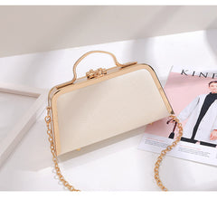 Elegant Floral Chain Shoulder Evening Clutch Bag for Women
