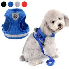 Zunea Dog Harness for Small Sized Dogs No Pull Puppy Harness and Leash Set Adjustable Reflective Step-in Vest Harness Soft Mesh Escape Proof Cat Harness for Walking for Girl Boy Pet Kittens Blue M