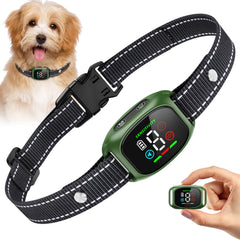 Dog Bark Collar Bark Collar for Small Medium Dogs Automatic No Shock Anti Barking Training Collar Thunbest No Bark Collar with 8 Adjustable Sensitivity & Beep Vibration Modes Green