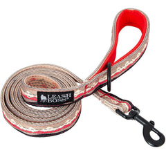Leash Boss 6ft Dog Leash | Ultra Comfort Double-Thick Soft Padded Handle | Reflective Leash for Large Dogs Medium Dogs | Heavy Duty Leash for Large Breed Dogs | Nylon Leash for Small Dogs/Puppies