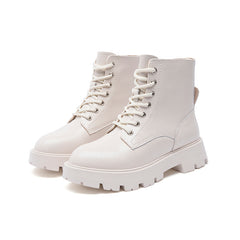 Trendy Mid-Calf Fleece Ankle Boots for Winter