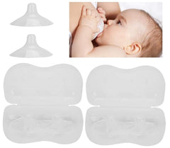Finever Nipple Shields for Nursing Newborn for Women Breastfeeding Baby Premium Contact Nippleshield for with Latch Difficulties or Flat or Inverted Nipples Clear (20mm/0.78inch 4 Count)