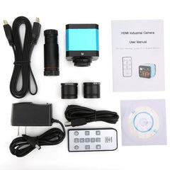 37MP 1080P 60FPS USB Microscope Camera Video Industry Microscope Camera with Conversion Adapter 100-240V Microscope Digital Camera C Mount Microscope Camera (US Plug)