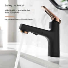 Dual-Function Pull-Out Faucet for Bathroom Sink