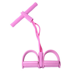 Fitness Ankle Puller - High-Density Sit Up Pull Rope | 4-Tube Fitness Tension Rope | Non-Slip Resistance Band | Yoga Handle Bands Exerciser | Leg Stretching Equipment for Training Stretch