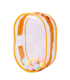 Yushen Large Clear Figure Display Bag with Keychain Blind Box Keychain Case Lipsticks Carrying Case Keychain Pouch Charms for Collectibles 6.8Inch Tall