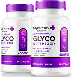 NutraRize (2 Pack) GlycoBoost - Official Glyco Boost Blood Support Formula All Natural Capsules for Healthy and Stable Levels GlycoBoost Blood Vessel Cleaner Glyco Boost Optimizer (120 Capsules)