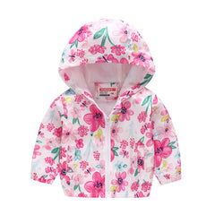 Trendy Spring Summer Kids Jacket with Hood and Print