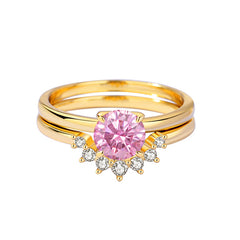 Retro Moissanite Ring in Sterling Silver for Women