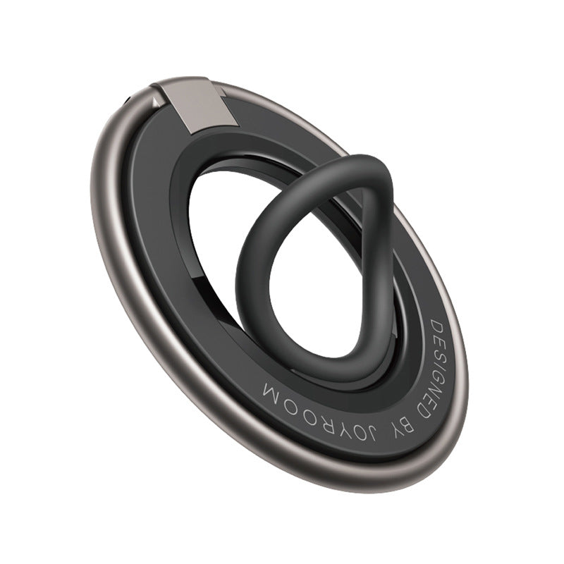 Zinc Alloy Magnetic Phone Ring Stand with Silicone Grip