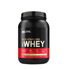 Optimum Nutrition Gold Standard 100% Whey Protein Powder from Whey Isolates Vanilla Ice Cream - 2 Pound