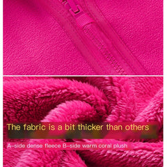 Reversible Fleece Hoodie for Men and Women, Warm