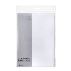 Darice A7 Cards & Envelopes 50 Sets Ensemble - White