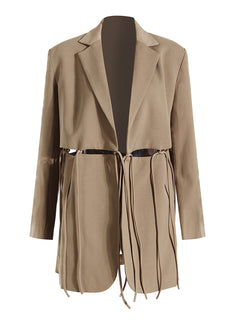 Women's Open Long Sleeve Casual Jacket - High Street Fashion