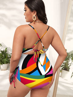 Plus Size One-Piece Push Up Women's Swimwear