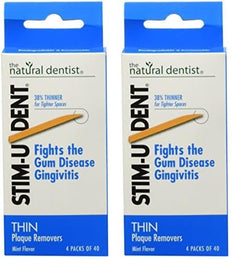 Natural Dentist Stim-u-dent Thin Plaque Removers Mint - 160 Ea 6 Pack