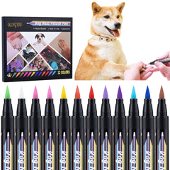 OLINGYOU Dog Nail Polish， Dog Nail Polish Pens Quick Dry-12 Colors Pet Nail Polish Set for Dogs， DIY Dogs Puppy Nails Dog Safe Nail Polish Non Toxic Odorless Easy to Applyt