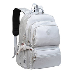 Waterproof Dual-Shoulder Backpack with Monkey Charm
